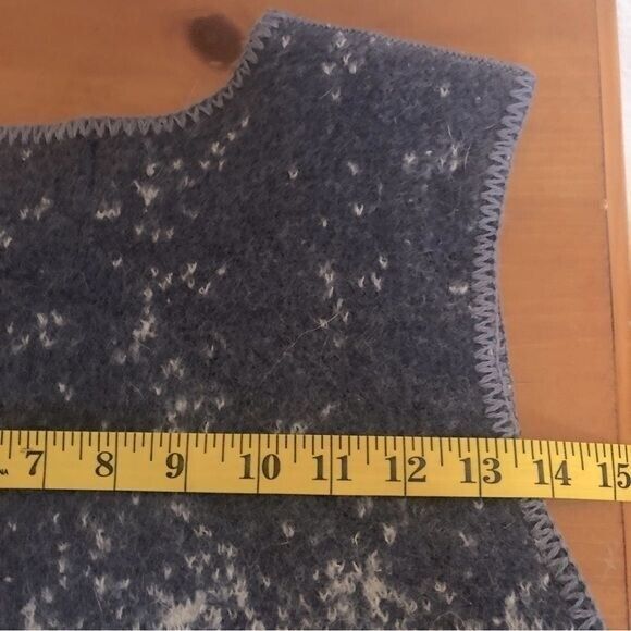 Winona Women's‎ Large Vintage Wool Blue White Knit Horse Southwest Animal Vest - Picture 14 of 15